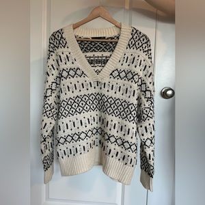 Black Tape knit v neck oversized sweater